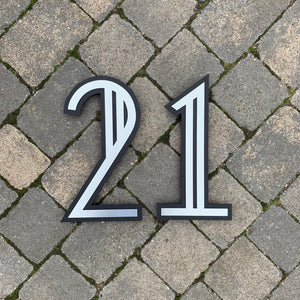 Art Deco Modern Style House Number Sign - Kreativ Design Ltd 