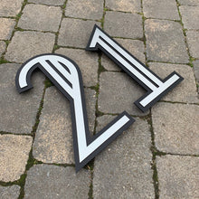 Carica l&#39;immagine nel visualizzatore di Gallery, Art Deco Modern Style House Number Sign - Kreativ Design Ltd 