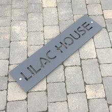 Charger l&#39;image dans la galerie, Modern Long Large Rectangle House Name / Address Sign 80 cm x 20 cm - Kreativ Design Ltd 