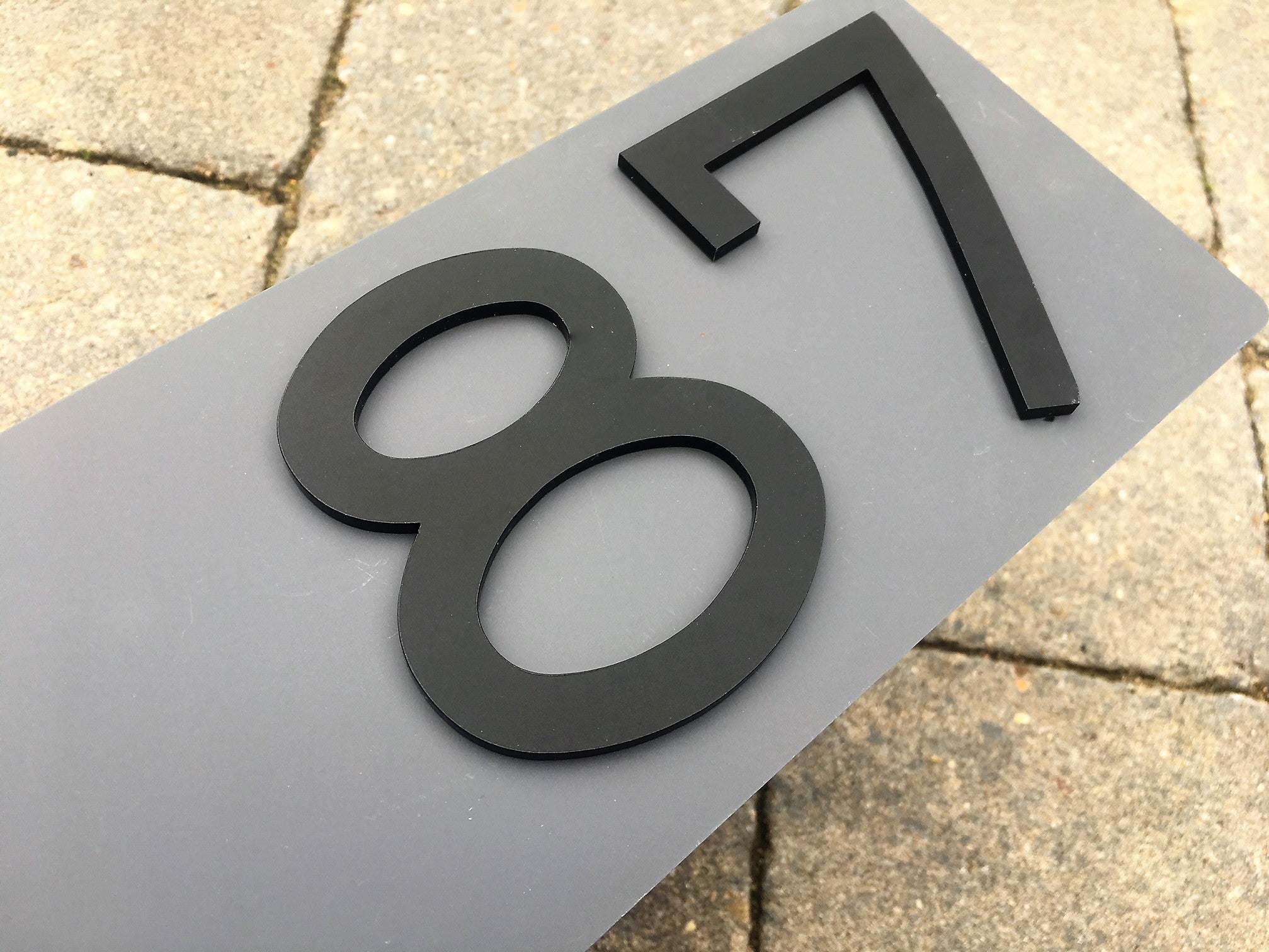 Modern 3D Digit House or Door Number Sign 30 cm x 10 cm – Kreativ ...
