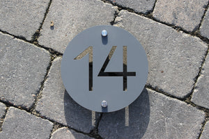 Modern Round House Number Sign 15cm - Kreativ Design Ltd 