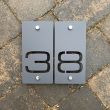 Afbeelding in Gallery-weergave laden, Individual Rectangular Number Sign 10 cm x 20 cm Portrait Orientation - Kreativ Design Ltd 