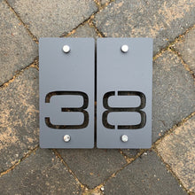 Charger l&#39;image dans la galerie, Individual Rectangular Number Sign 10 cm x 20 cm Portrait Orientation - Kreativ Design Ltd 