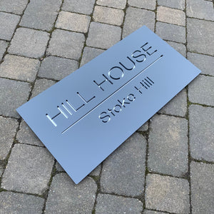 Rectangle House Name / Address Sign 80 cm x 40 cm - Kreativ Design Ltd 