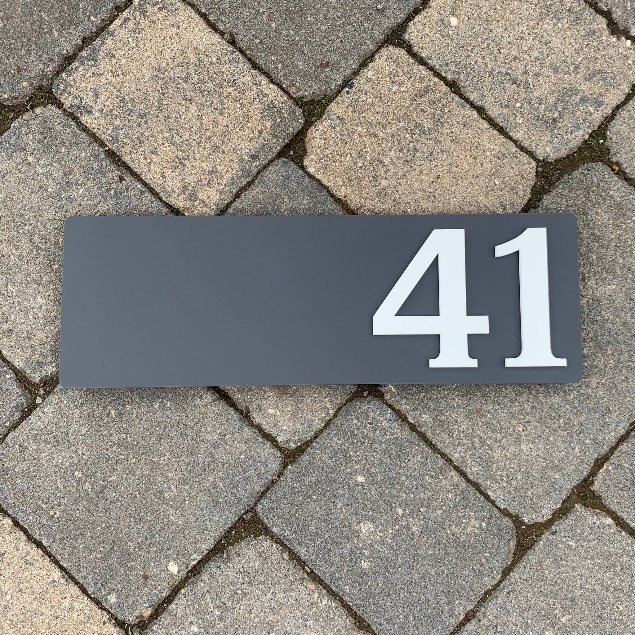 Modern 3D Digit House or Door Number Sign 30 cm x 10 cm – Kreativ ...