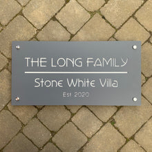 Carica l&#39;immagine nel visualizzatore di Gallery, Rectangle House Name / Address Sign 80 cm x 40 cm - Kreativ Design Ltd 