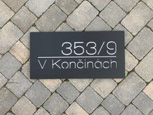 Laden Sie das Bild in den Galerie-Viewer, Modern Rectangle House Name / Address Sign 60 cm x 30 cm - Kreativ Design Ltd 