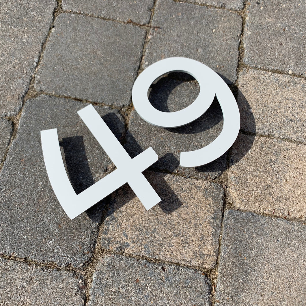 Individual House Number (Digit) Sign 20 cm tall - Kreativ Design Ltd 