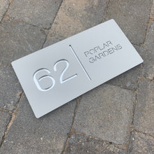 Afbeelding in Gallery-weergave laden, Modern Landscape Rectangle House Number Sign 30 cm x 15 cm - Kreativ Design Ltd 