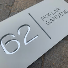 Afbeelding in Gallery-weergave laden, Modern Landscape Rectangle House Number Sign 30 cm x 15 cm - Kreativ Design Ltd 