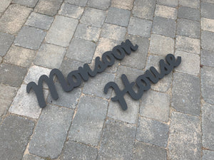 Modern House Name Word Sign Handwriting Style - Kreativ Design Ltd 