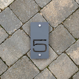 Individual Rectangular Number Sign 10 cm x 20 cm Portrait Orientation - Kreativ Design Ltd 