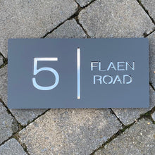 Afbeelding in Gallery-weergave laden, Modern Landscape Rectangle House Number Sign 30 cm x 15 cm - Kreativ Design Ltd 