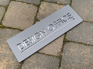 Contemporary Rectangular Modern Name Sign 30 cm x 10 cm - Kreativ Design Ltd 