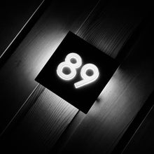 Afbeelding in Gallery-weergave laden, NEW SIZE Modern 3D Illuminated LED House Number Sign15 x 15cm - Kreativ Design Ltd 