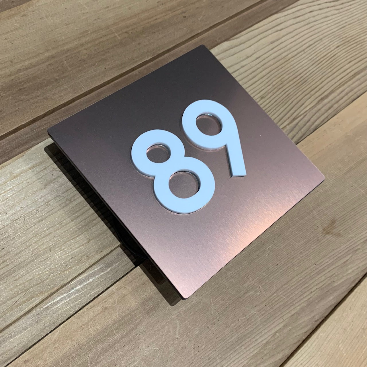 Illuminated LED Modern 3D Number Sign - Backlit Square House Sign ...