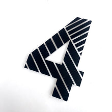Lataa kuva Galleria-katseluun, Modern Large Stripe Individual House Digit Number Sign 30 cm tall - NEW - KREATIV DESIGN -Digits Sign