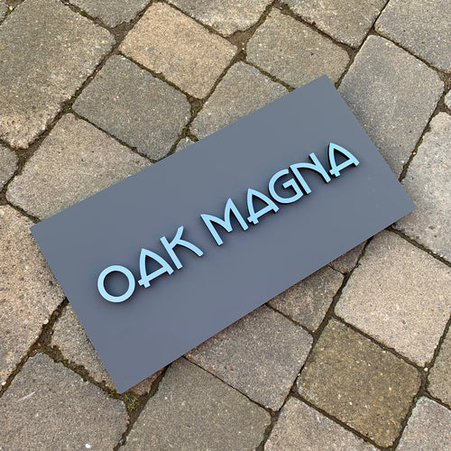 Large Modern 3D Stand Out Bold Lettering House Name / Address Sign 40 cm x 20 cm - KREATIV DESIGN -