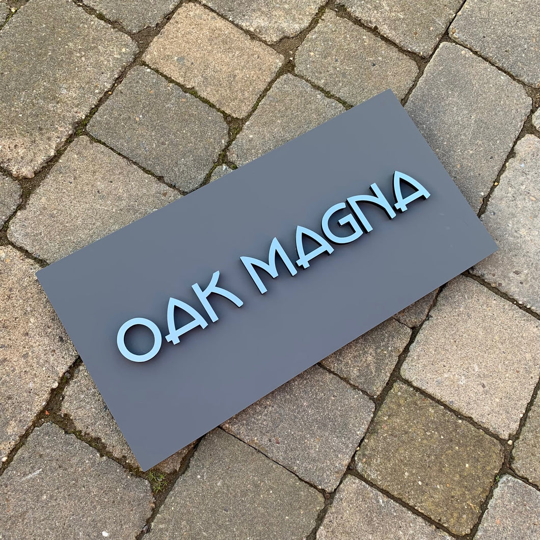 Large Modern 3D Stand Out Bold Lettering House Name / Address Sign 40 cm x 20 cm - KREATIV DESIGN -