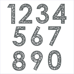 New Design Geometric House Number Digit Sign - Kreativ Design Ltd 