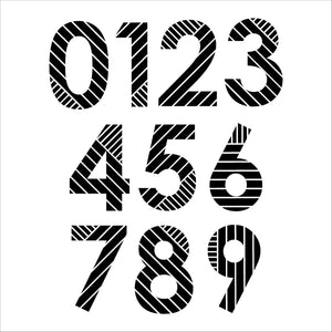 Modern Large Stripe Individual House Digit Number Sign 30 cm tall - NEW - KREATIV DESIGN -Digits Sign