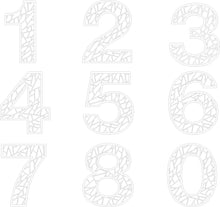 Carica l&#39;immagine nel visualizzatore di Gallery, Modern Geometric Pattern House Number Sign 30 cm x 15 cm - Kreativ Design Ltd 