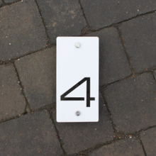 Afbeelding in Gallery-weergave laden, Individual Rectangular Number Sign 10 cm x 20 cm Portrait Orientation - Kreativ Design Ltd 