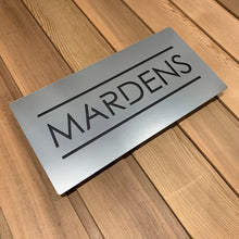 Afbeelding in Gallery-weergave laden, Large Illuminated LED Modern House Address Sign | Bespoke Address Plaque 40 x 20 cm - Kreativ Design Ltd 