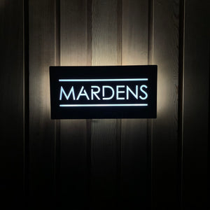 Large Illuminated LED Modern House Address Sign | Bespoke Address Plaque 40 x 20 cm - Kreativ Design Ltd 