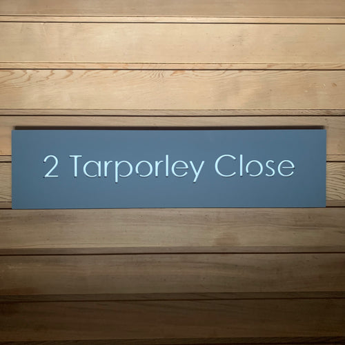 Modern Rectangle House Name Sign 60 x 15 cm - Kreativ Design Ltd 