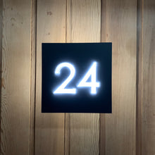 Load image into Gallery viewer, NEW SIZE Modern 3D Illuminated LED House Number Sign - 2 Sizes available - Kreativ Design Ltd 