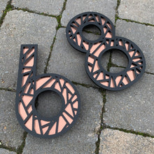 Carica l&#39;immagine nel visualizzatore di Gallery, New Design Geometric House Number Digit Sign - Kreativ Design Ltd 