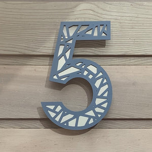 New Design Geometric House Number Digit Sign - Kreativ Design Ltd 