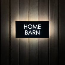 Afbeelding in Gallery-weergave laden, Large Illuminated LED Modern House Address Sign | Bespoke Address Plaque 40 x 20 cm - Kreativ Design Ltd 