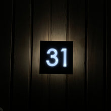 Charger l&#39;image dans la galerie, NEW SIZE Modern 3D Illuminated LED House Number Sign - 2 Sizes available - Kreativ Design Ltd 
