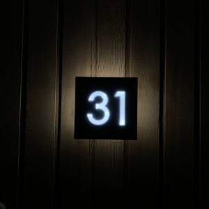 NEW SIZE Modern 3D Illuminated LED House Number Sign - 2 Sizes available - Kreativ Design Ltd 
