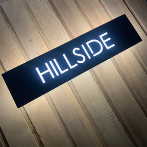 New Size! Large Illuminated LED House Name Sign | Modern Bespoke Backlit Address Plaque - Kreativ Design Ltd 