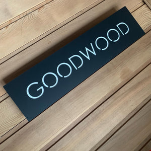 Modern Rectangle House Name Sign 60 x 15 cm - Kreativ Design Ltd 