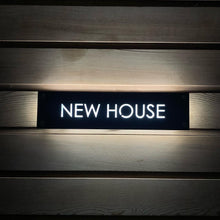 Carica l&#39;immagine nel visualizzatore di Gallery, New Size! Large Illuminated LED House Name Sign | Modern Bespoke Backlit Address Plaque - Kreativ Design Ltd 