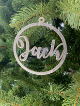 Afbeelding in Gallery-weergave laden, Personalised Glitter Christmas Tree Name Decoration - Kreativ Design Ltd 